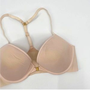 Thirdlove 24/7 Classic Racerback Push Up Bra Elastic Strap Cream 34C1/2